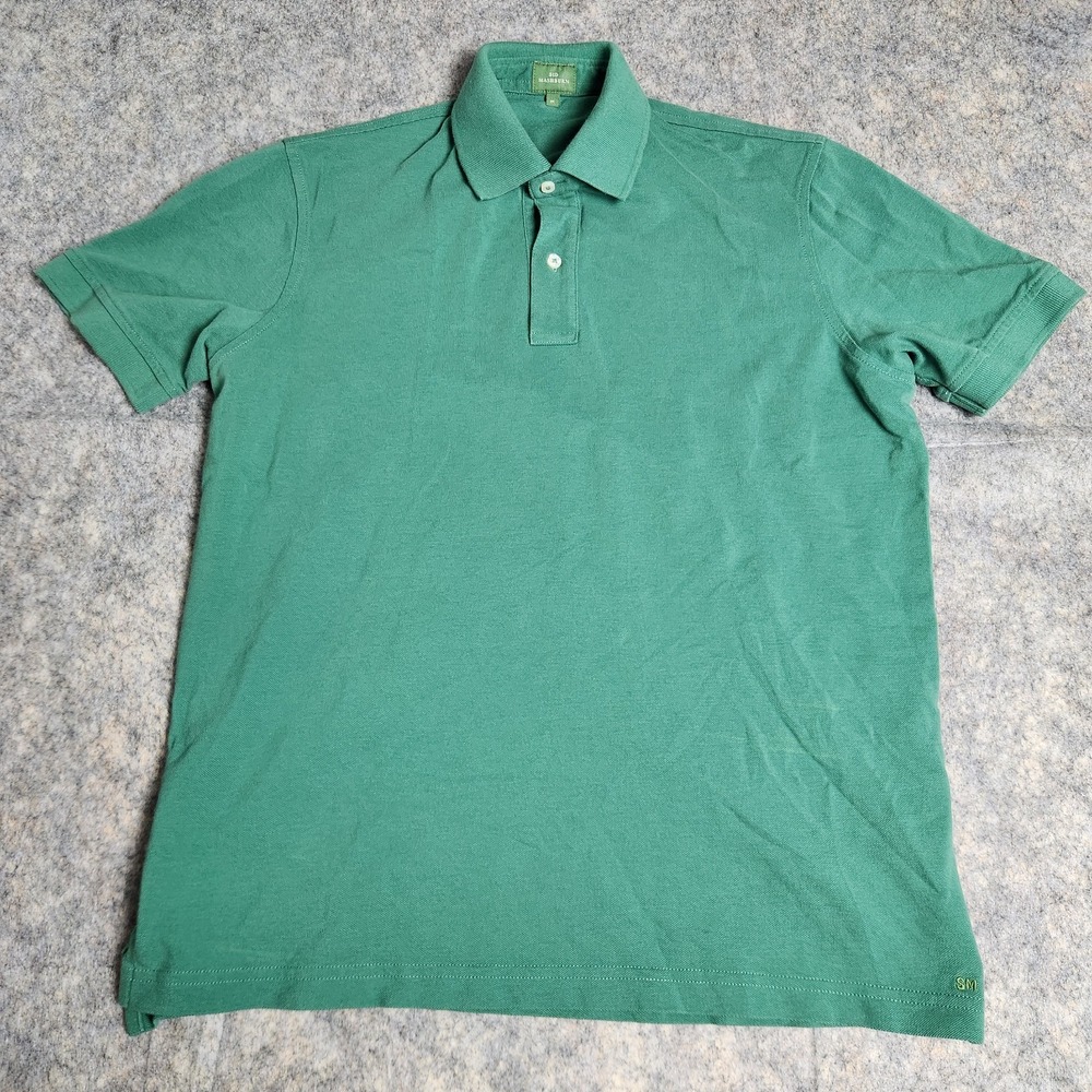 Sid Mashburn Polo Shirt Men M Green Short Sleeve Golf Pullover Pima Cotton Slim